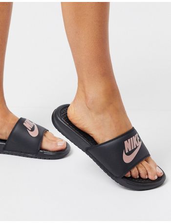 nike black sliders