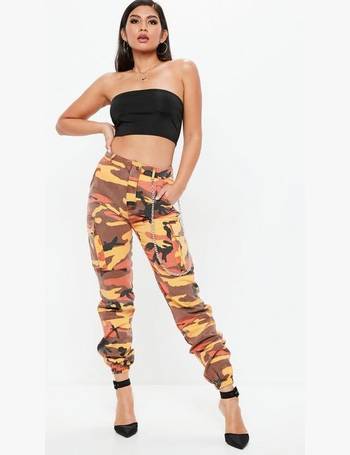 Nude Camo Combat Trousers  In The Style