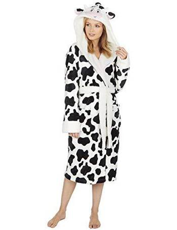 ladies hooded dressing gown