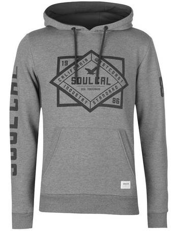 Soul Cal Men's SC&CO Logo Hoody - Grey Marl Mens Clothing - Zavvi Ireland