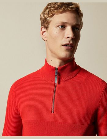 ted baker rebal jersey half zip jumper