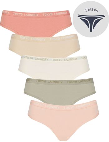 Five Pack Multicoloured Ribbed Knickers - TK Maxx UK