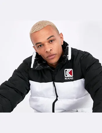 karl kani retro hooded twill bomber jacket