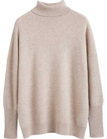 Light-Oatmeal Wool-Cashmere Rollneck Sweater – Chinti & Parker UK