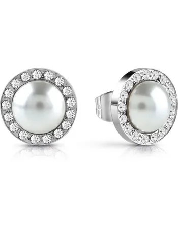 guess pearl earrings