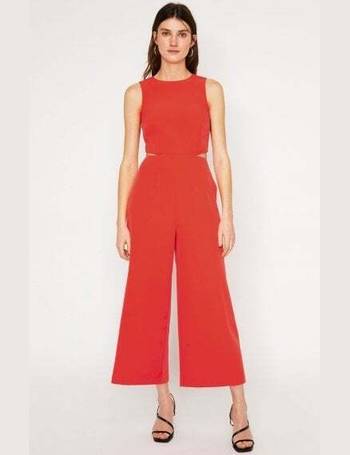 Warehouse jumpsuit with open back best sale in red