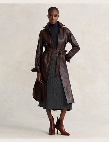 Vince double face hot sale leather trench