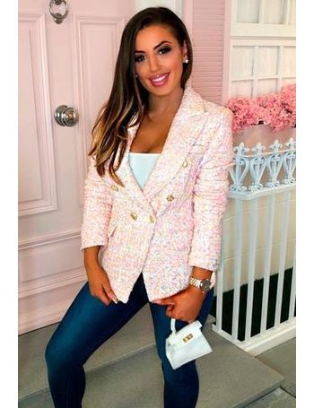 Shop Pink Boutique Women's Tweed Jackets & Blazers up to 50% Off