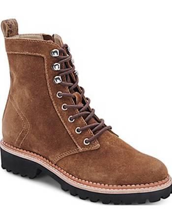 dolce vita women's hanley faux shearling trim suede hiker booties