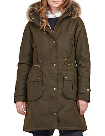 barbour jacket womens fur hood