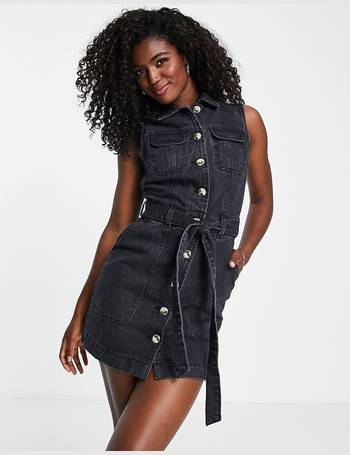 Black denim sales sleeveless shirt