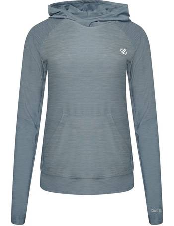 Argent Grey Dare 2B Women's Result Long-Sleeved Hooded T-Shirt 