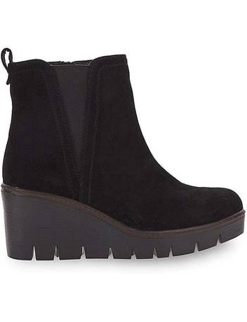 wide fit wedge boots