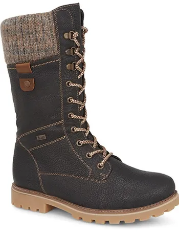 rieker lace up mid calf boot