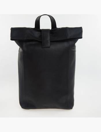 Black Leather Rucksack Backpack from TK Maxx