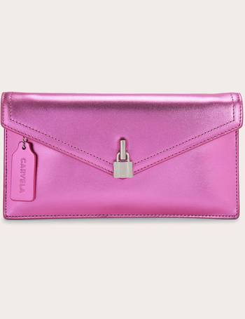 Durban Convertible Crossbody and Clutch Leather Bag in Violet Blue