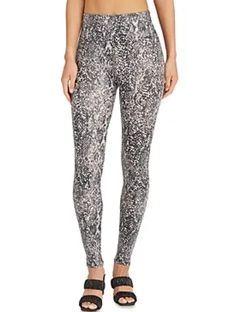 SPANX® Faux Leather Crocodile Print Leggings