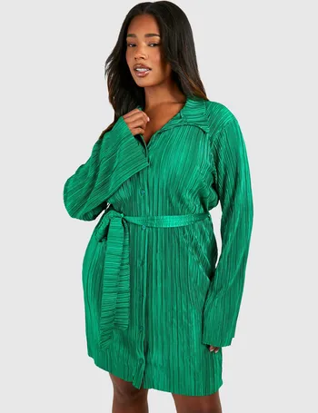 Shop boohoo Plus Size Shirt Dresses up to 85% Off