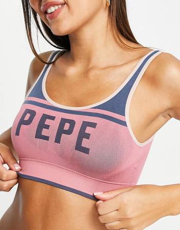 Pepe Jeans seam free bra in thyme green