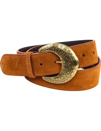 Leather Jewelled Buckle Belt