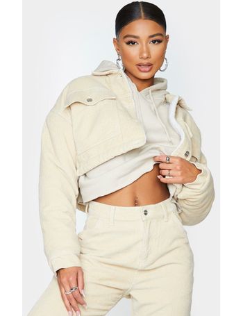 stone cropped cord jacket