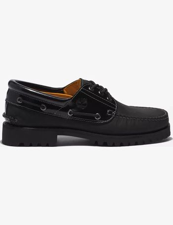 timberland black deck shoes