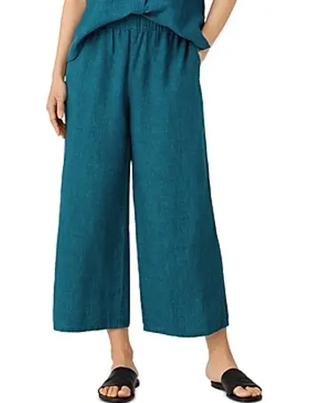Shop EILEEN FISHER Women's Wide Leg Cropped Trousers up to 75% Off