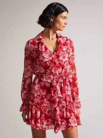 Ted baker sale red floral dress