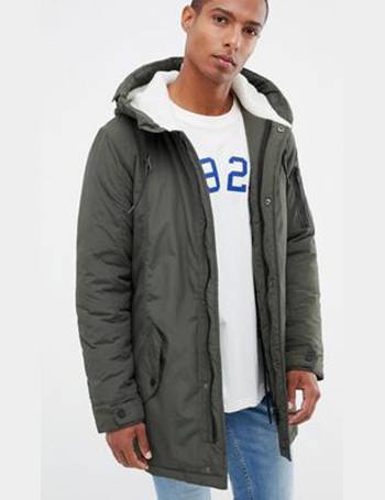 Brave soul borg clearance lined hooded parka jacket