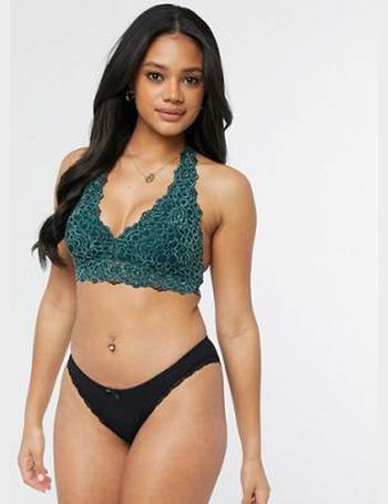 Gilly Hicks chenille lace bralette in black