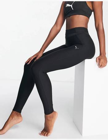 PUMA Active Essential Banded Leggings With Pink Waistband
