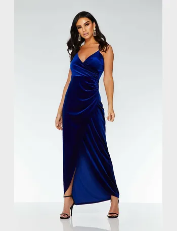 Quiz royal blue hot sale velvet dress