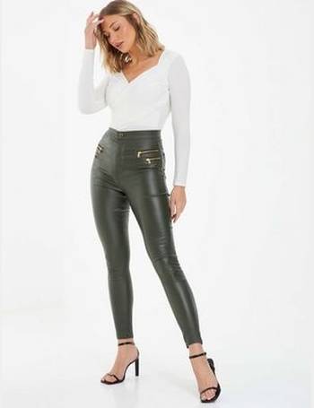 NEW Cameo Rose @ New Look, Faux Leather Look Leggings Trousers