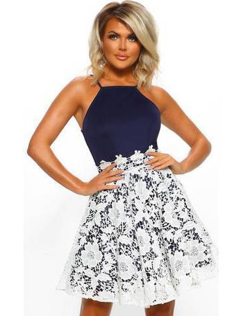 Runaway lover grey crochet sales skater dress