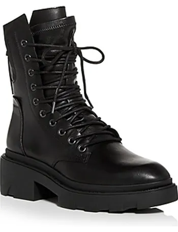 ash women's lennox wingtip block heel combat boots