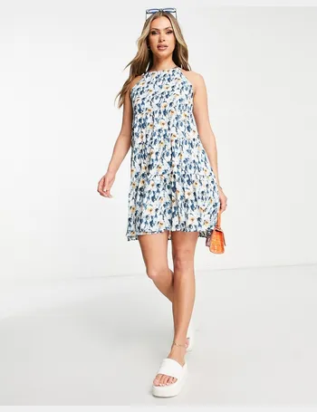 qed london blue floral dress