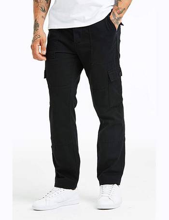 Shop Jacamo Men's Black Cargo Trousers up to 60% Off | DealDoodle