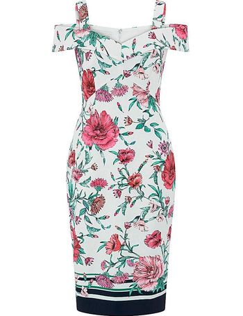 Monsoon lucy store print bardot dress