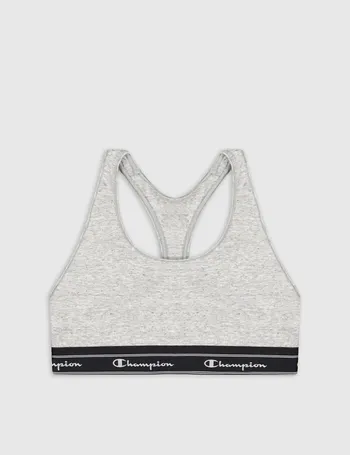 Cotton Non-Padded Logo Sports Bra