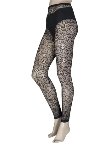 lace footless tights uk