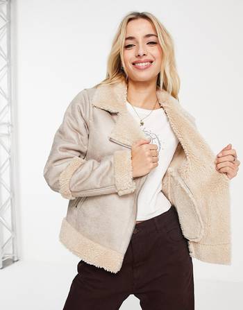 miss selfridge longline aviator jacket