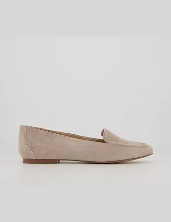 office taupe suede loafers