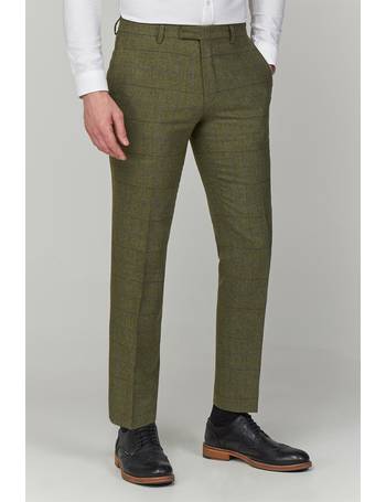 Racing Green Tailored Fit Fawn Tweed Trousers