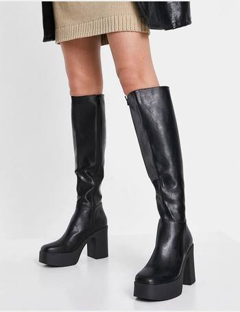 asos design coconut chunky platform knee boots