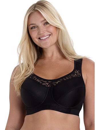 Miss Mary of Sweden Cotton Simplex Women's Non-Wired Low Impact Sports Bra  White at  Women's Clothing store
