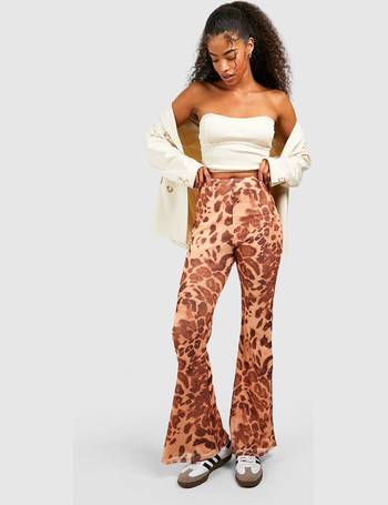 Satin Print Wide Leg Relaxed Trouser