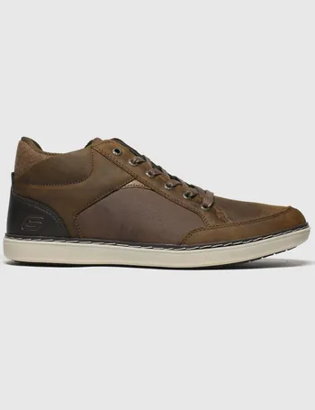 Skechers brown hot sale lanson trainers