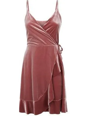 new look velvet wrap dress