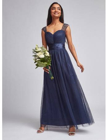 dorothy perkins blue bridesmaid dress
