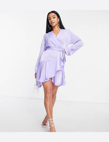 First Distraction the label cowl neck satin mini dress with